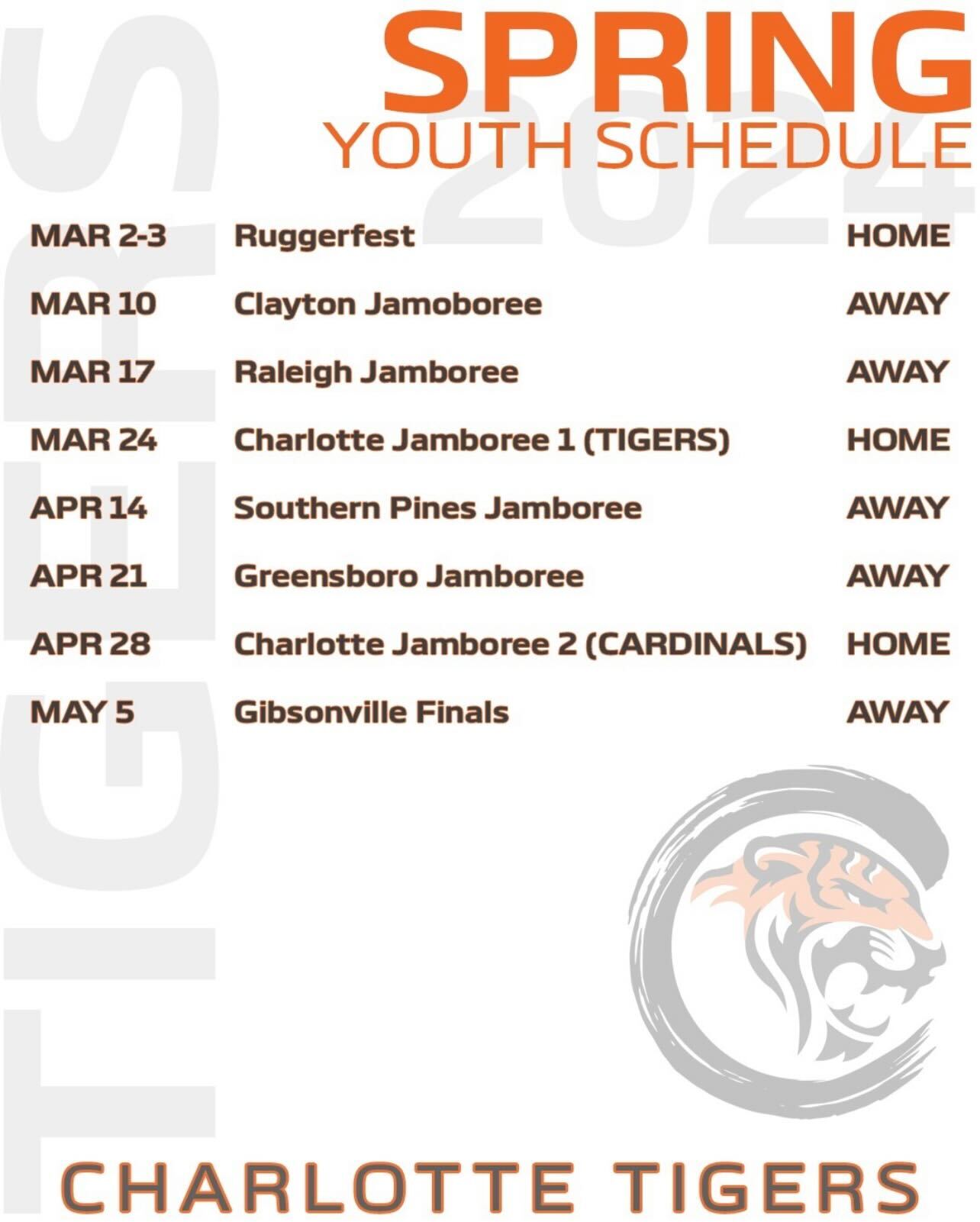 2024 Schedule - Youth Co-Ed